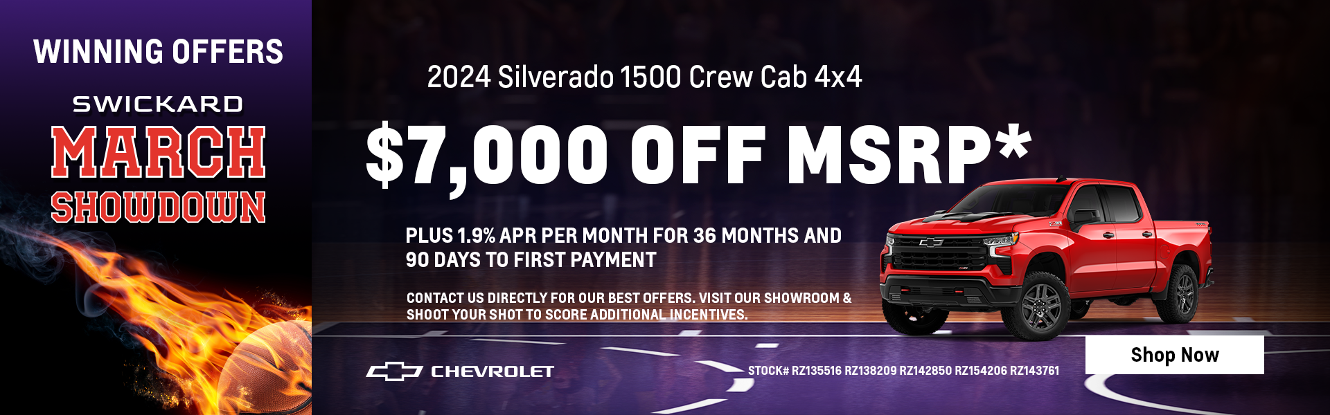 $7,000 off MSRP* 2024 Silverado 1500 Crew Cab 4x4
